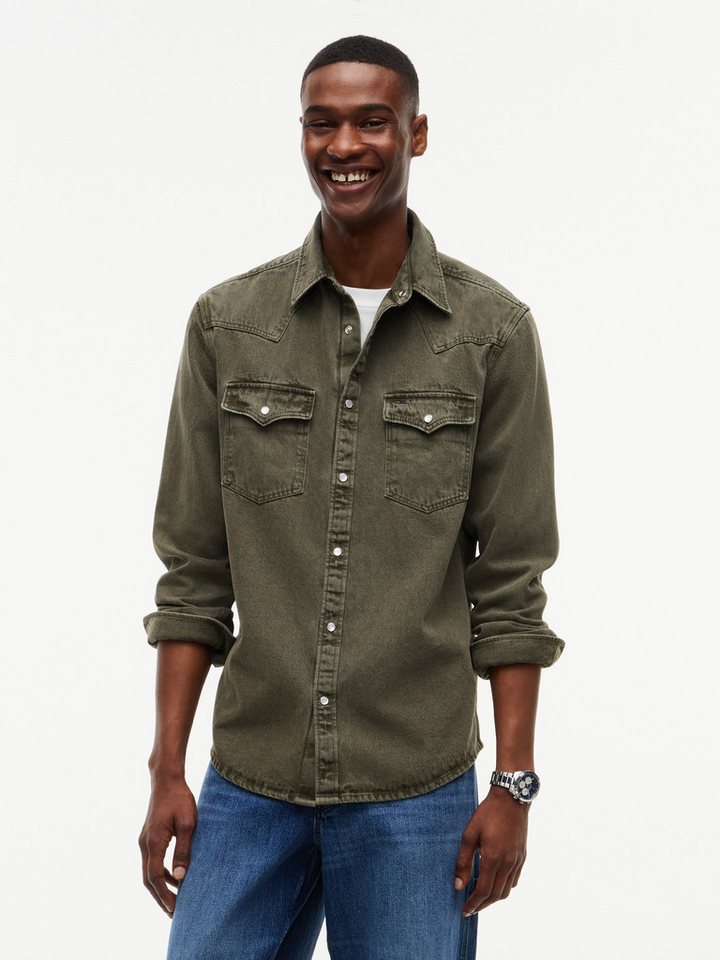 Tommy Jeans Langarmhemd REGULAR WASHED WESTERN SHIRT Regular fit mit Hemdkragen – Bild 2 von 5