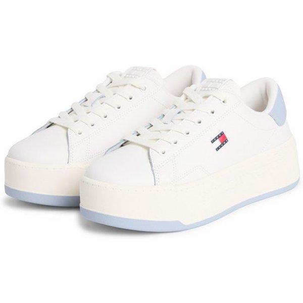 Tommy Jeans PLATFORM LOGO SNEAKER Plateausneaker Schnürschuh, Halbschuh, Freizeitschuh mit seitlicher Logoflag