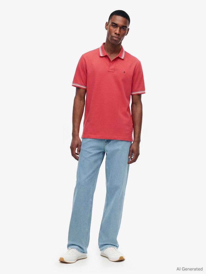 Tommy Jeans Poloshirt TJM REGULAR TIPPED Regular fit mit Polokragen – Bild 4 von 5