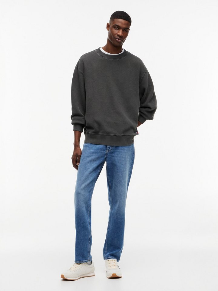 Tommy Jeans Rundhalspullover Relaxed Waffle Label Crew – Bild 4 von 5
