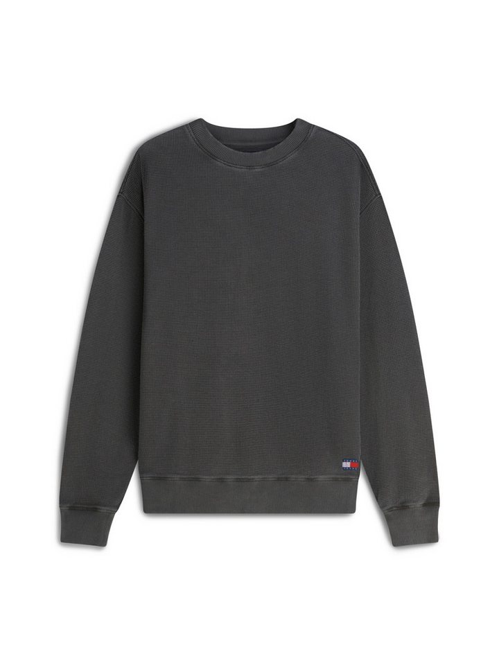 Tommy Jeans Rundhalspullover Relaxed Waffle Label Crew – Bild 5 von 5