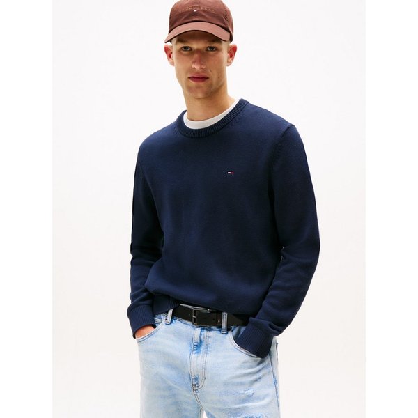 Tommy Jeans Rundhalspullover Slim fit mit Rundhalsausschnitt