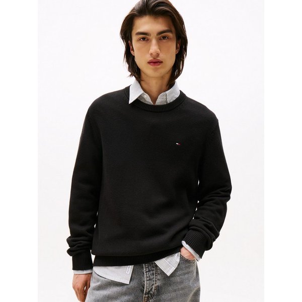 Tommy Jeans Rundhalspullover Slim fit mit Rundhalsausschnitt