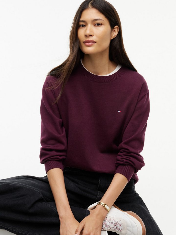 Tommy Jeans Rundhalspullover TJW ESSENTIAL CREW SWEATER EXT Baumwolle – Bild 2 von 5