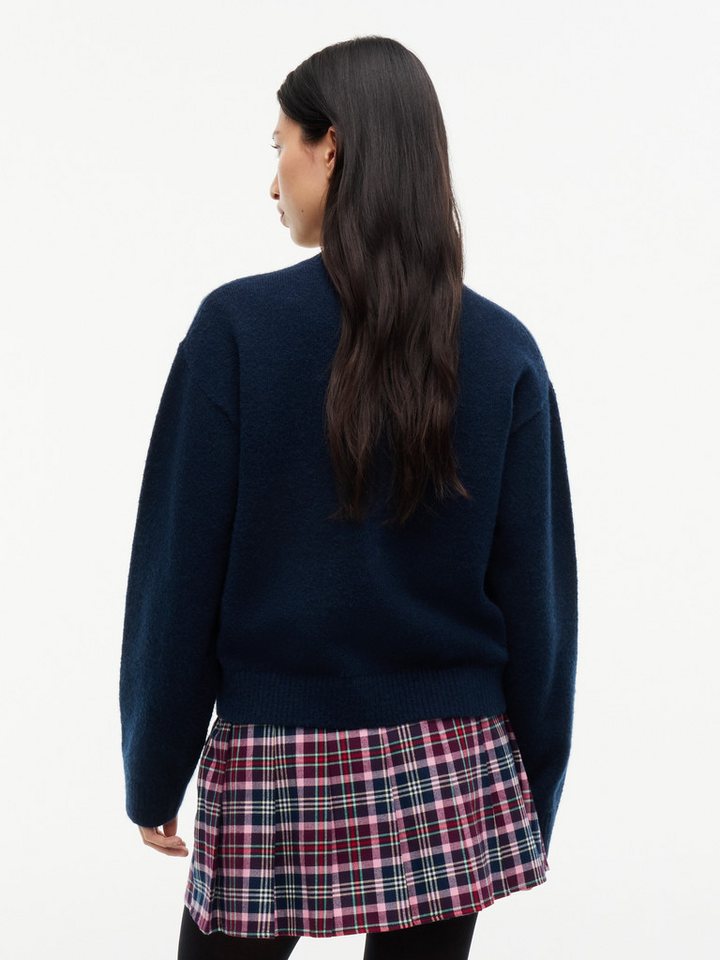 Tommy Jeans Rundhalspullover TJW FLUFFY BADGE SWEATER EXT Materialmix mit Alpaka – Bild 3 von 5