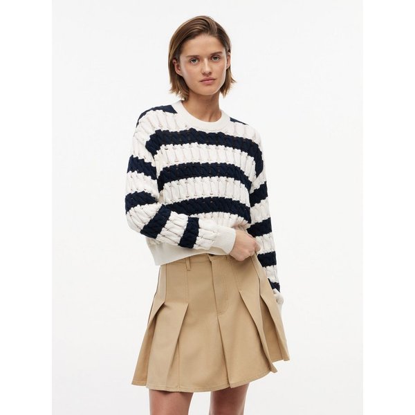 Tommy Jeans Rundhalspullover TJW LOOSE CABLE SWEATER EXT Baumwolle, mit Zopfmuster
