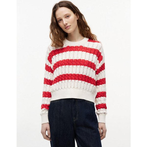 Tommy Jeans Rundhalspullover TJW LOOSE CABLE SWEATER EXT Baumwolle, mit Zopfmuster