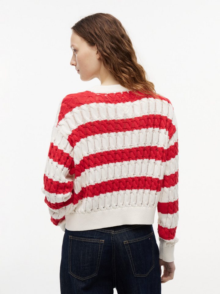 Tommy Jeans Rundhalspullover TJW LOOSE CABLE SWEATER EXT Baumwolle, mit Zopfmuster – Bild 2 von 5