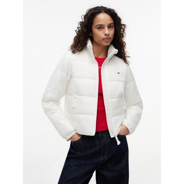 Tommy Jeans Steppjacke TJW REG PADDED JACKET Steppware, Reißverschlusstaschen, Stehkragen
