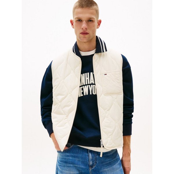 Tommy Jeans Steppweste TJM QUILTED VEST EXT Mit Rundhalsausschnitt