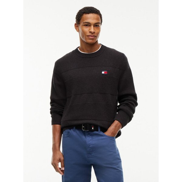 Tommy Jeans Strickpullover REGULAR TEXTURED SWEATER Regular fit mit Rundhalsausschnitt