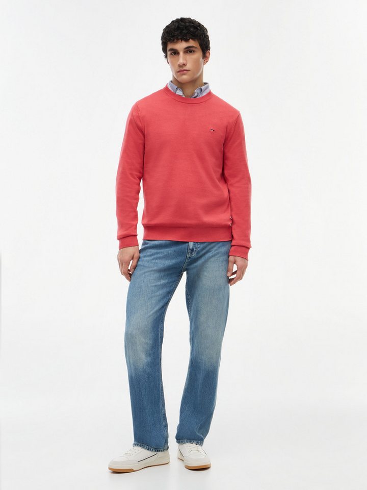 Tommy Jeans Strickpullover TJM SLIM FIT LIGHT SWEATER Slim fit mit Rundhalsausschnitt – Bild 4 von 5