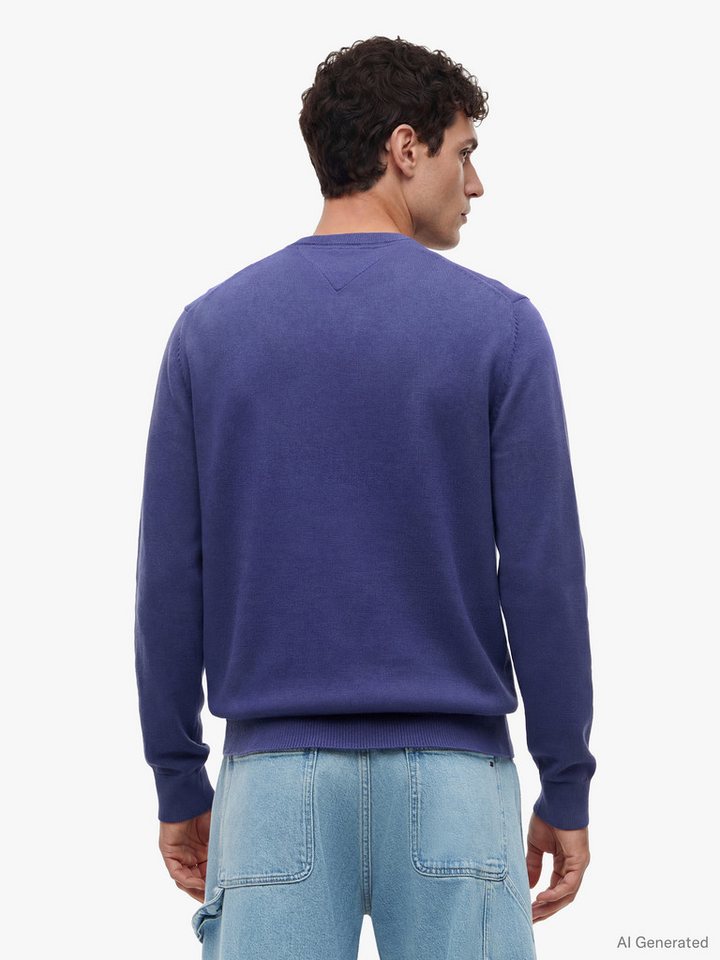 Tommy Jeans Strickpullover TJM SLIM FIT LIGHT SWEATER Slim fit mit Rundhalsausschnitt – Bild 2 von 5
