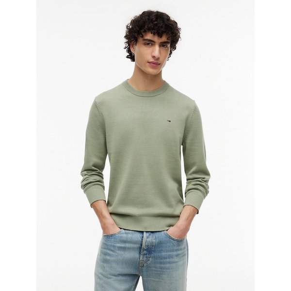 Tommy Jeans Strickpullover TJM SLIM FIT LIGHT SWEATER Slim fit mit Rundhalsausschnitt