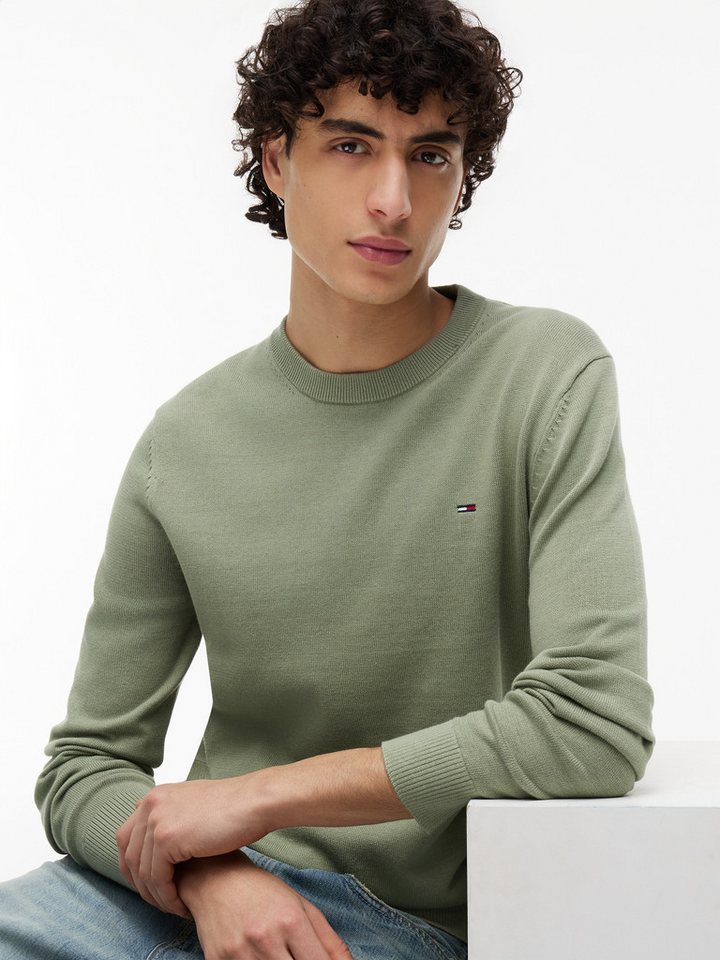 Tommy Jeans Strickpullover TJM SLIM FIT LIGHT SWEATER Slim fit mit Rundhalsausschnitt – Bild 3 von 5