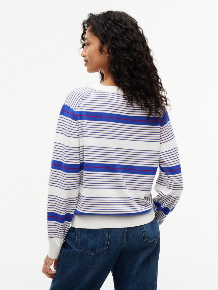 Tommy Jeans Strickpullover TJW ESSENTIAL VNECK SWEATER EXT aus Baumwolle, V-Ausschnitt – Bild 3 von 5