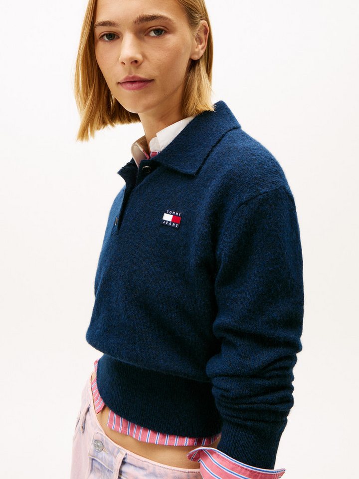 Tommy Jeans Strickpullover TJW FLUFFY POLO SWEATER mit Alpaka-Anteil – Bild 2 von 5