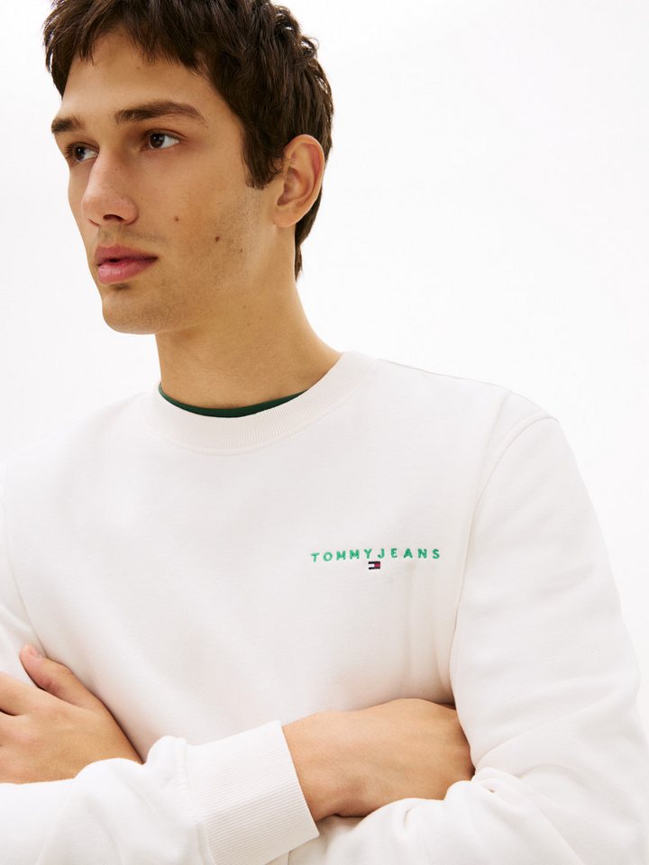Tommy Jeans Sweatshirt TJM REG LINEAR CREW EXT mit Logostickerei – Bild 2 von 5