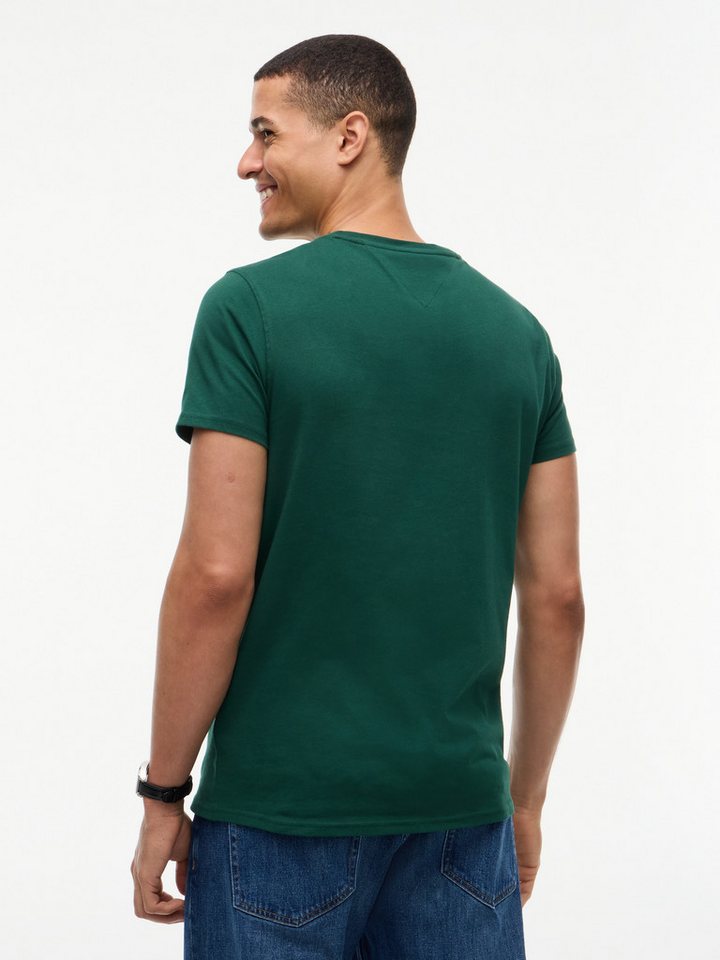 Tommy Jeans T-Shirt TJM ESSENTIAL SOLID mit Rundhalsausschnitt und dezenter Logo-Flag – Bild 2 von 5