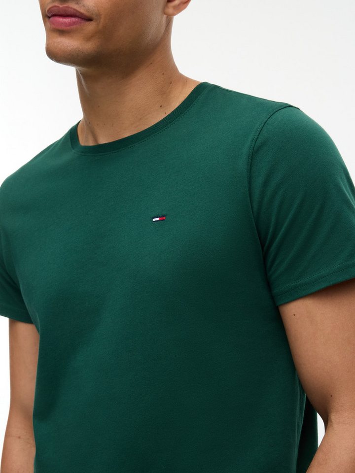 Tommy Jeans T-Shirt TJM ESSENTIAL SOLID mit Rundhalsausschnitt und dezenter Logo-Flag – Bild 3 von 5