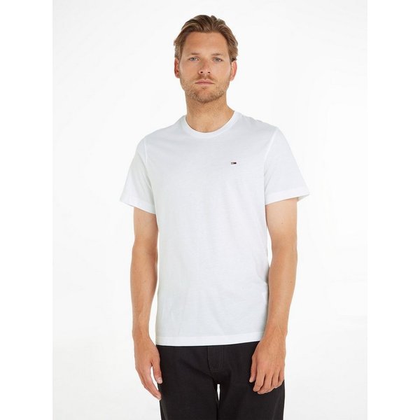 Tommy Jeans T-Shirt TJM ESSENTIAL SOLID mit Rundhalsausschnitt und dezenter Logo-Flag
