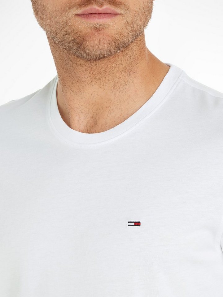 Tommy Jeans T-Shirt TJM ESSENTIAL SOLID mit Rundhalsausschnitt und dezenter Logo-Flag – Bild 3 von 5