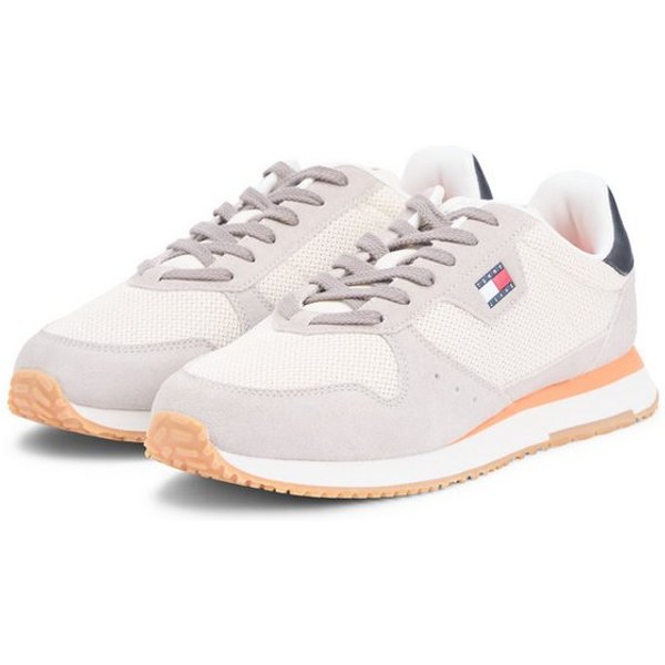 Tommy Jeans TJM EVA RUNNER LEATHER Sneaker Freizeitschuh, Halbschuh, Schnürschuh mit seitlicher Logoflagge
