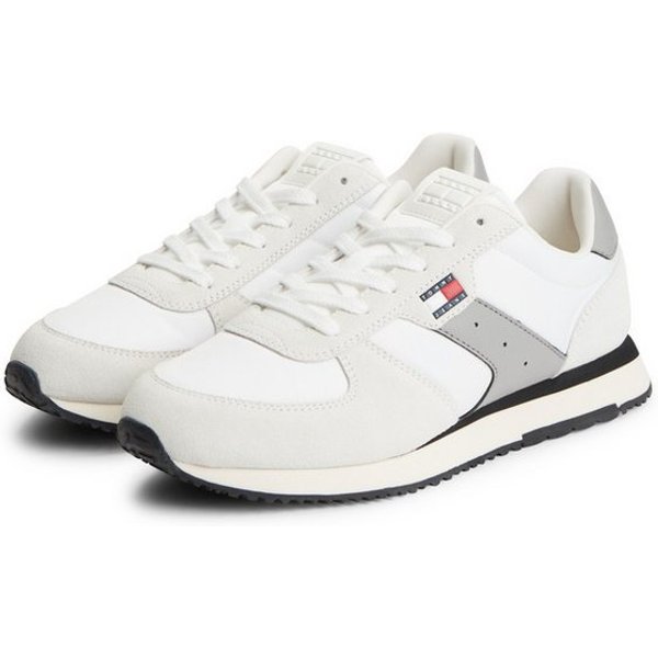 Tommy Jeans TJM EVA RUNNER MIX MATERIAL Sneaker Freizeitschuh, Schnürschuh mit Logoflaggen-Prägung an der Schuhzunge