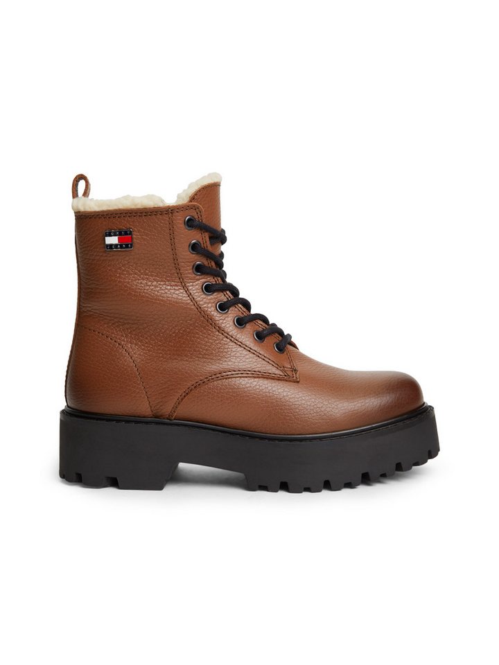 Tommy Jeans TJW PLATFORM BOOTS WL Winterstiefelette Blockabsatz, Schnürboots, Winterboots mit seitlicher Logoflag – Bild 4 von 5