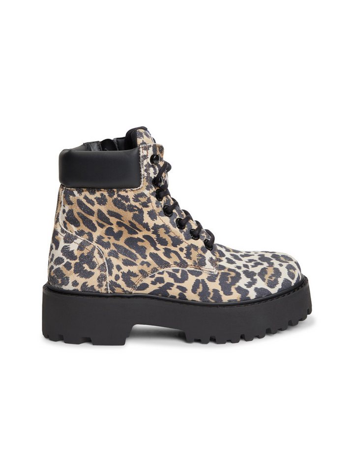 Tommy Jeans TJW PLATFORM CHEETAH BOOTS Schnürboots Blockabsatz, Plateau, Stiefelette im coolen Geparden-Look – Bild 4 von 5