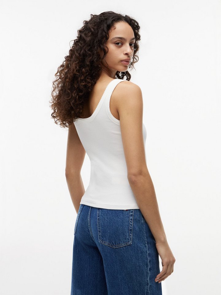 Tommy Jeans Trägertop TJW SLIM SCRIPT RIB TANK Baumwollmischung, slim fit, in gerippter Struktur, Logoschriftzug – Bild 2 von 5