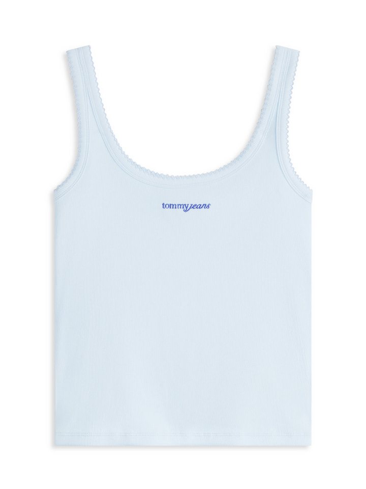 Tommy Jeans Trägertop TJW SLIM SCRIPT RIB TANK Baumwollmischung, slim fit, in gerippter Struktur, Logoschriftzug – Bild 5 von 5