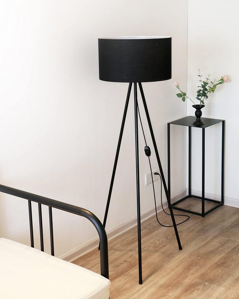 Tomons LED Stehlampe Dimmbar, Stehleuchte mit Dreibeinstativ aus Metall, LED wechselbar – Bild 2 von 5
