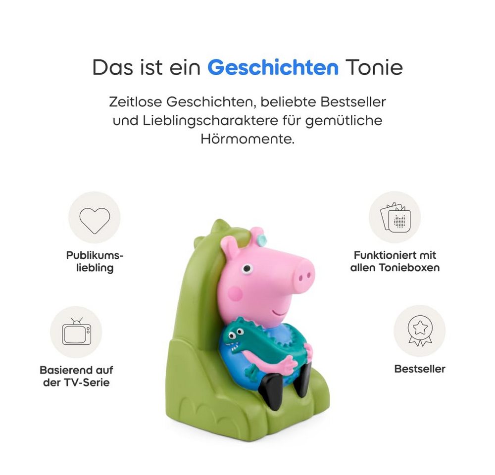 tonies Hörspielfigur 11003835, Hörfigur für Toniebox, Peppa Wutz & Schorsch, 49 Min, 3+ – Bild 3 von 5