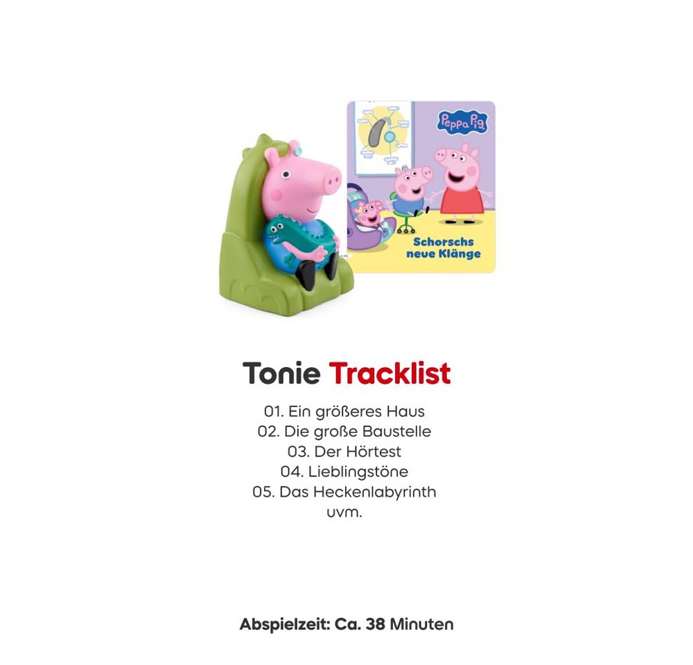 tonies Hörspielfigur 11003835, Hörfigur für Toniebox, Peppa Wutz & Schorsch, 49 Min, 3+ – Bild 4 von 5