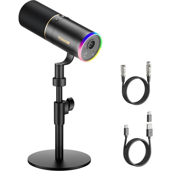 TONOR Mikrofon Dynamisches Mikrofon, mit Mute Button, Vocal Mic Gesangsmikrofon