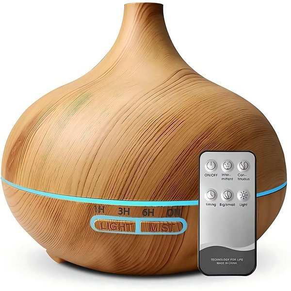 Toomoke Diffuser mit Ultraschall, Duftfunktion und Luftbefeuchtung für Zuhause, 0,55 l Wassertank, Aroma Luftbefeuchter mit LED-Licht, Fernbedienung und Raumduf
