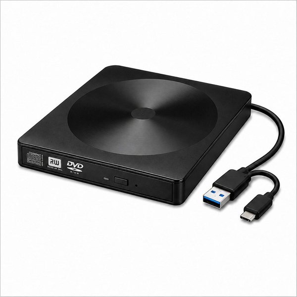 Toomoke Externes CD/DVD-Laufwerk, CD-Brenner, optisches Laufwerk, DVD-Brenner (USB-Laufwerk für Laptop, PC und Mac, kompatibel mit Windows und macOS, DVD 8x/CD 