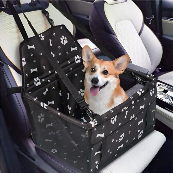 Toomoke Hunde-Autositz Hundesitz Auto, Autositzbox für kleine Hunde, mit Sicherheitsgurt, Haustiersitz für Katzen, faltbarer Autositz mit Sicherheitsgurt