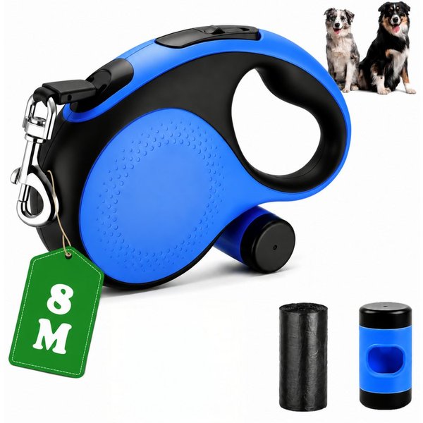 Toomoke Hundeleine Rollleine, Ausziehleine für mittelgroße und große Hunde, (Automatikleine für Spaziergänge, Park, Training und Gassirunden), 8 m, bis 50 kg, N