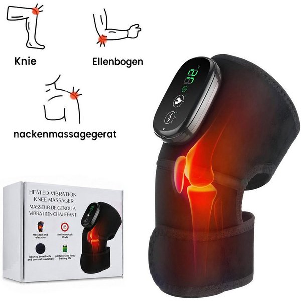 Toomoke Massagegerät Kniemassagegerät, Massagebandage, Wärmebandage für mehrere Körperzonen, Vibrationsmassagegerät für Knie, Schulter, Ellenbogen und Beine, 50