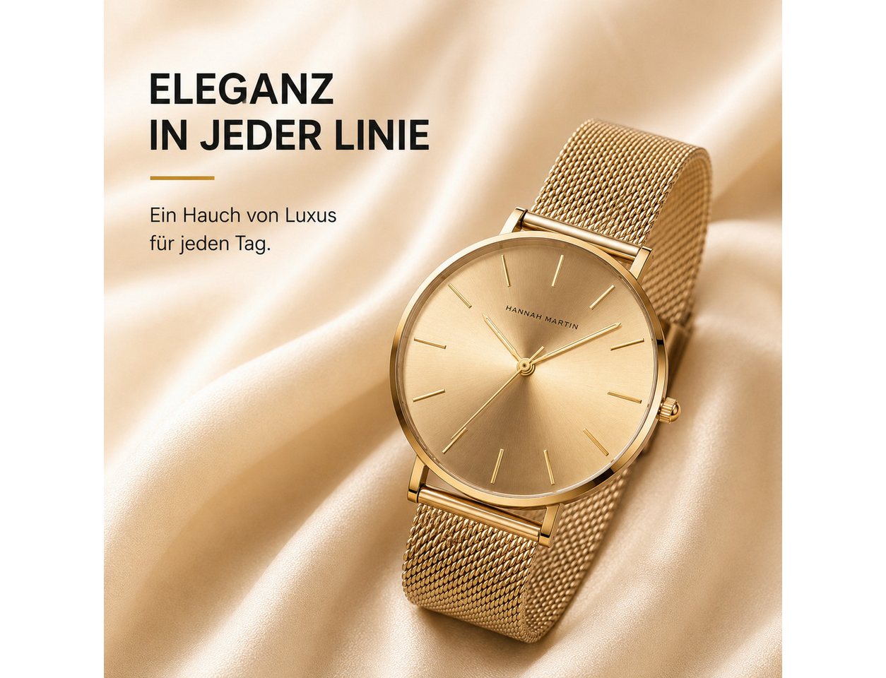 Toomoke Quarzuhr Damen, Damenuhr, Armbanduhr mit Mesharmband, (Businessuhr, Analoguhr, elegante Damenarmbanduhr für Büro und Alltag), 36 mm, 6,9 mm Höhe, Minera – Bild 2 von 5