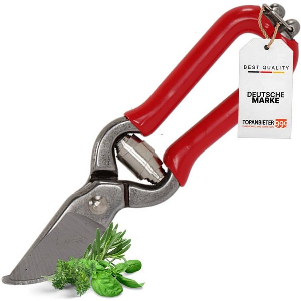 Topanbieter999 Gartenschere mit Bypass-System, ergonomischer Griff, Verschluss hinten, ideal für kleine Hände