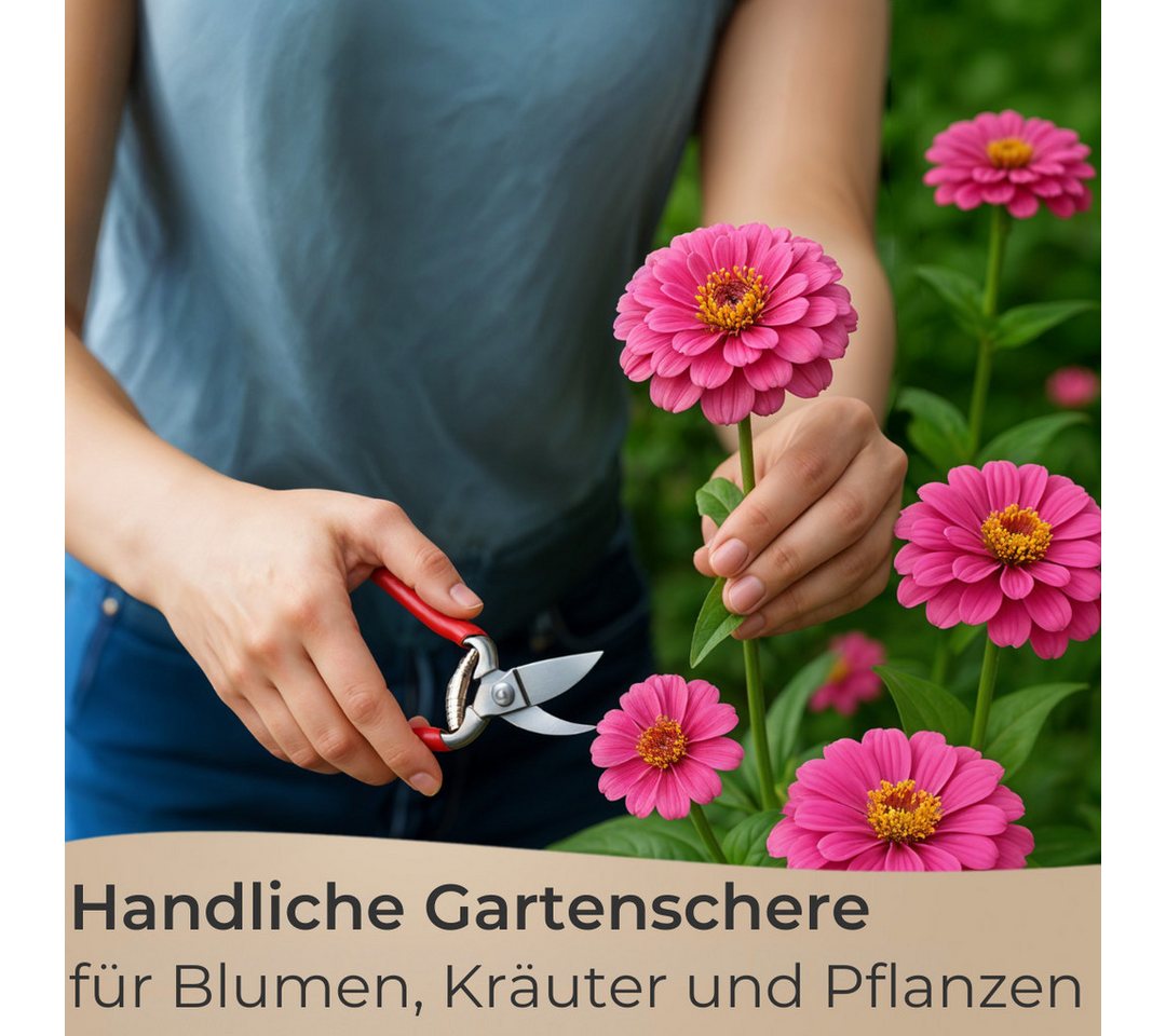 Topanbieter999 Gartenschere mit Bypass-System, ergonomischer Griff, Verschluss hinten, ideal für kleine Hände – Bild 5 von 5
