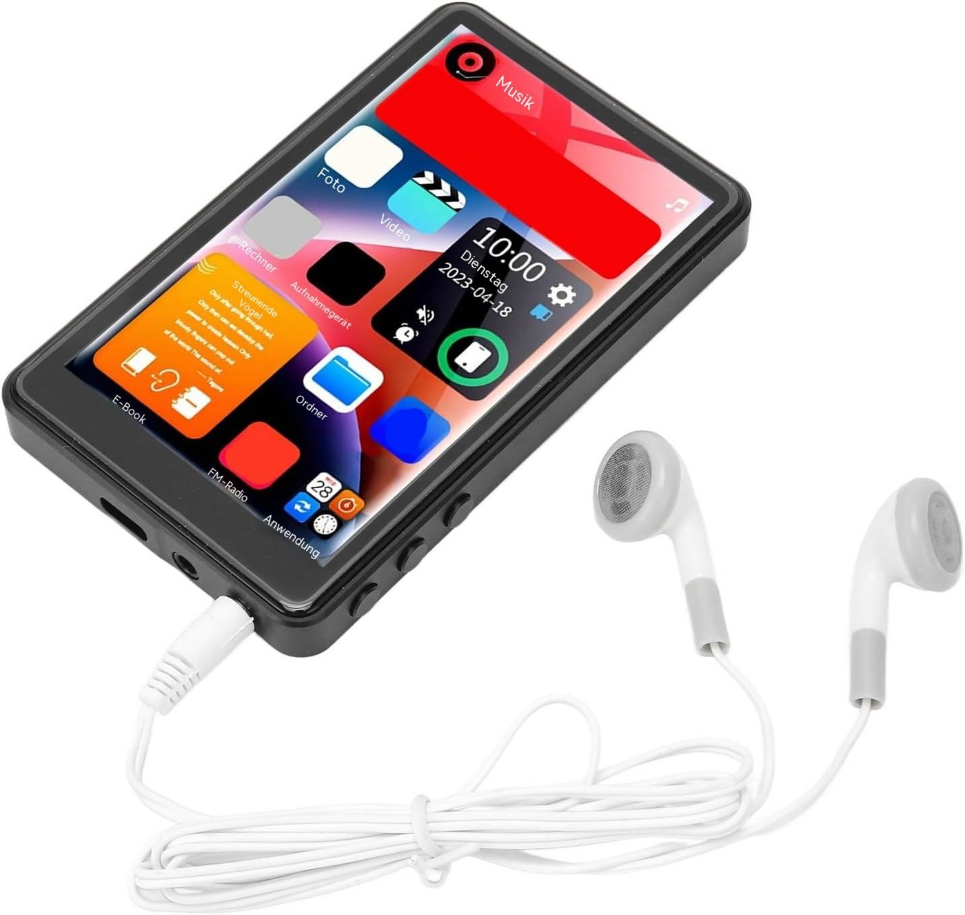 Topcony 16GB MP3 Player Bluetooth 5,0 mit 4" TFT Farbbildschirm HiFi Musik MP3-Player (16 GB, bluetooth, Kinder MP3 Player mit Lautsprecher FM-Radio E-Book Aufn – Bild 3 von 5