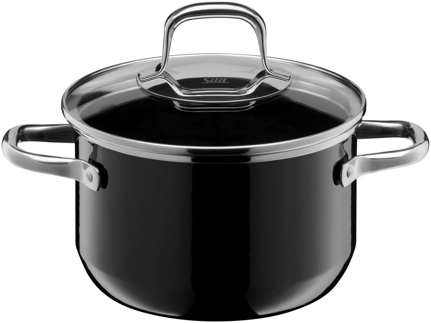 Silit Topf-Set Silit Silargan® Elegance Topf-Set, 4-teilig, Black, Silargan Funktionskeramik (Kochtopf Set, mit Glasdeckel), Made in Germany – Bild 3 von 5