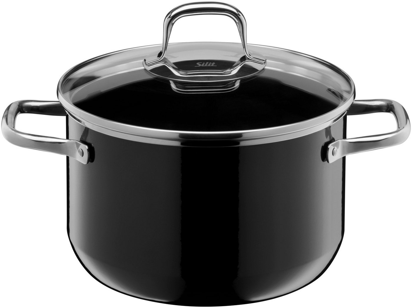 Silit Topf-Set Silit Silargan® Elegance Topf-Set, 4-teilig, Black, Silargan Funktionskeramik (Kochtopf Set, mit Glasdeckel), Made in Germany – Bild 4 von 5