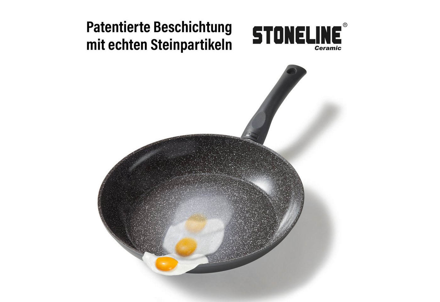 STONELINE Topf-Set STONELINE® 17-teiliges Koch-Set, mit Glasdeckeln, Keramik, Aluminium (Set, 17-tlg), mit echten Steinpartikeln, induktionsgeeignet – Bild 5 von 5
