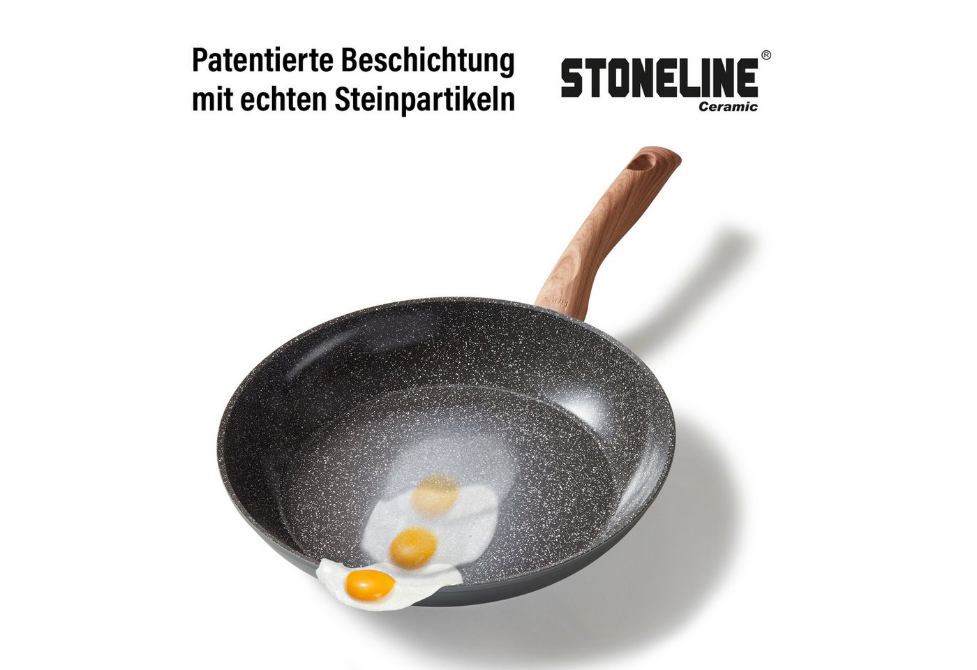 STONELINE Topf-Set STONELINE® 17-teiliges Koch-Set, mit Glasdeckeln, Keramik, Aluminium (Set, 17-tlg), mit echten Steinpartikeln, induktionsgeeignet – Bild 5 von 5