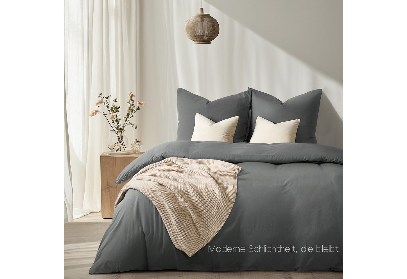 Topfinel Bettwäsche 135x200cm, Seersucker Bettwäsche-Sets, bügelfrei, allergiker, kühlende, 100% Mikrofaser, 4 teilig, Pflegeleicht, kuschelig, weich, Winter So – Bild 2 von 5